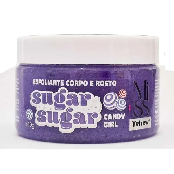 13306 - Esfoliante Corpo E Rosto Sugar Sugar Candy Girl 300g Yelsew Miss 13306 - Esfoliante Corpo E Rosto Sugar Sugar Candy Girl 300g Yelsew Miss